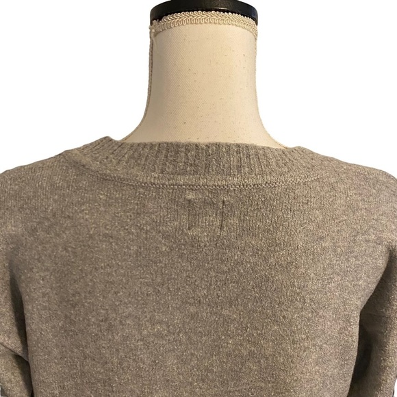 GAP Slouchy Crewneck Sweater SZ XS Petite Grey Knit Casual Comfy Winter NEW - Picture 6 of 11